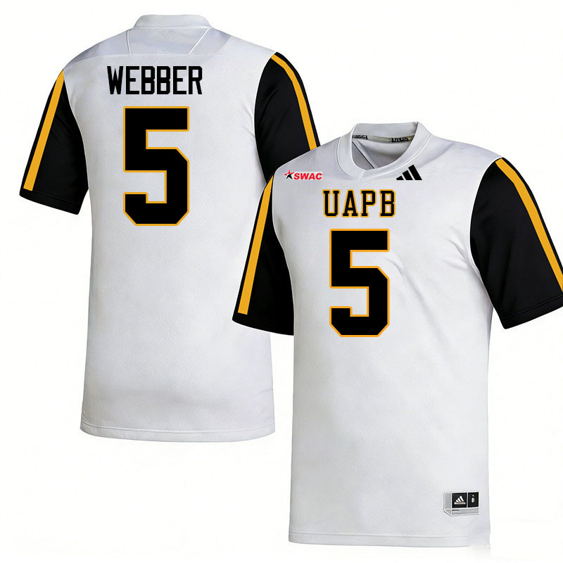 Arkansas-Pine Bluff Golden Lions #5 Za'Marion Webber College Football Jerseys,Uniforms-White